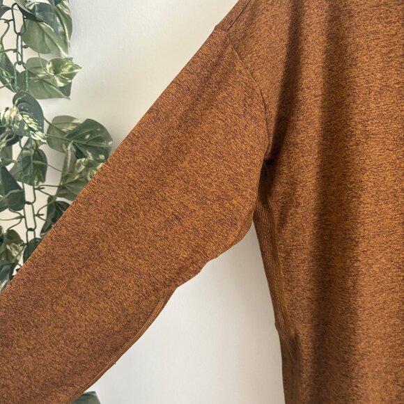 Athleta Athletic Uptempo II Hoodie Sweatshirt Heathered Brown Size M - Picture 5 of 10